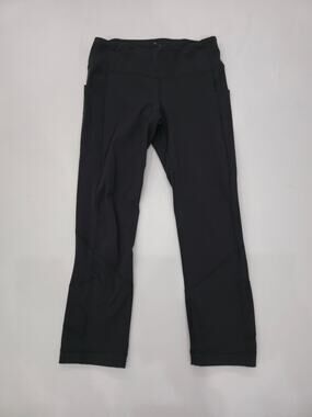 Lululemon Fast and Free Crop Tight Black High Rise Size 4 EUC